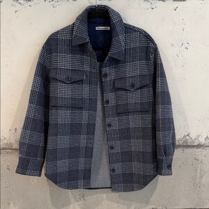 Reformation Blue Plaid Jacket